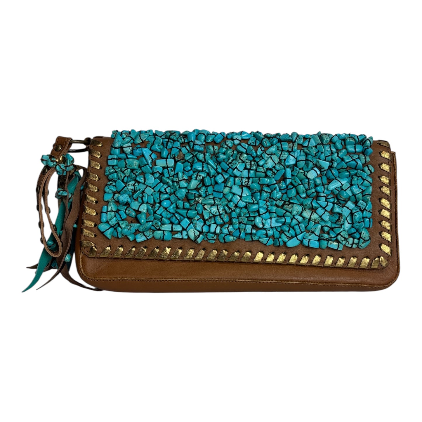 Flapover Clutch with Stones