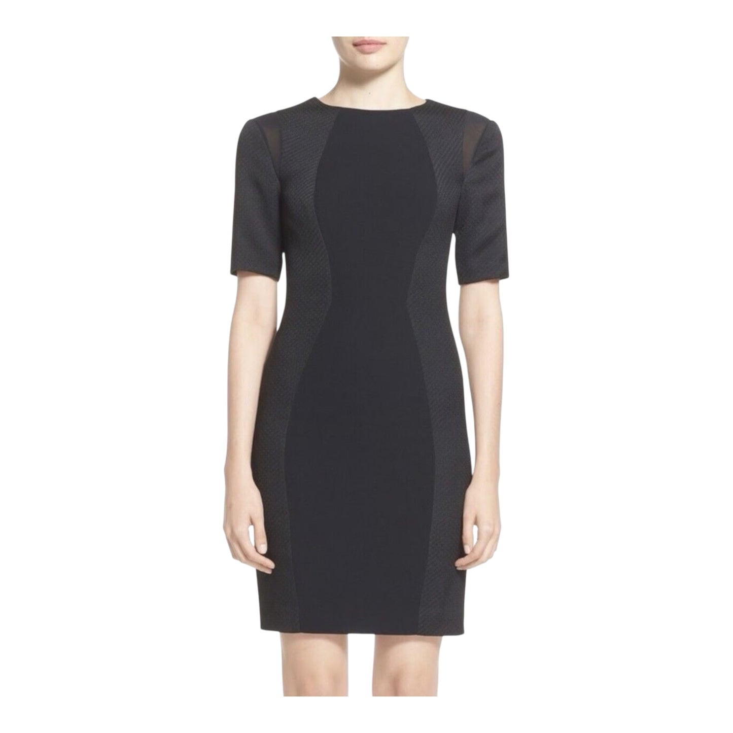 Abrial Mesh Panel Black Sheath Dress size 2 (6)