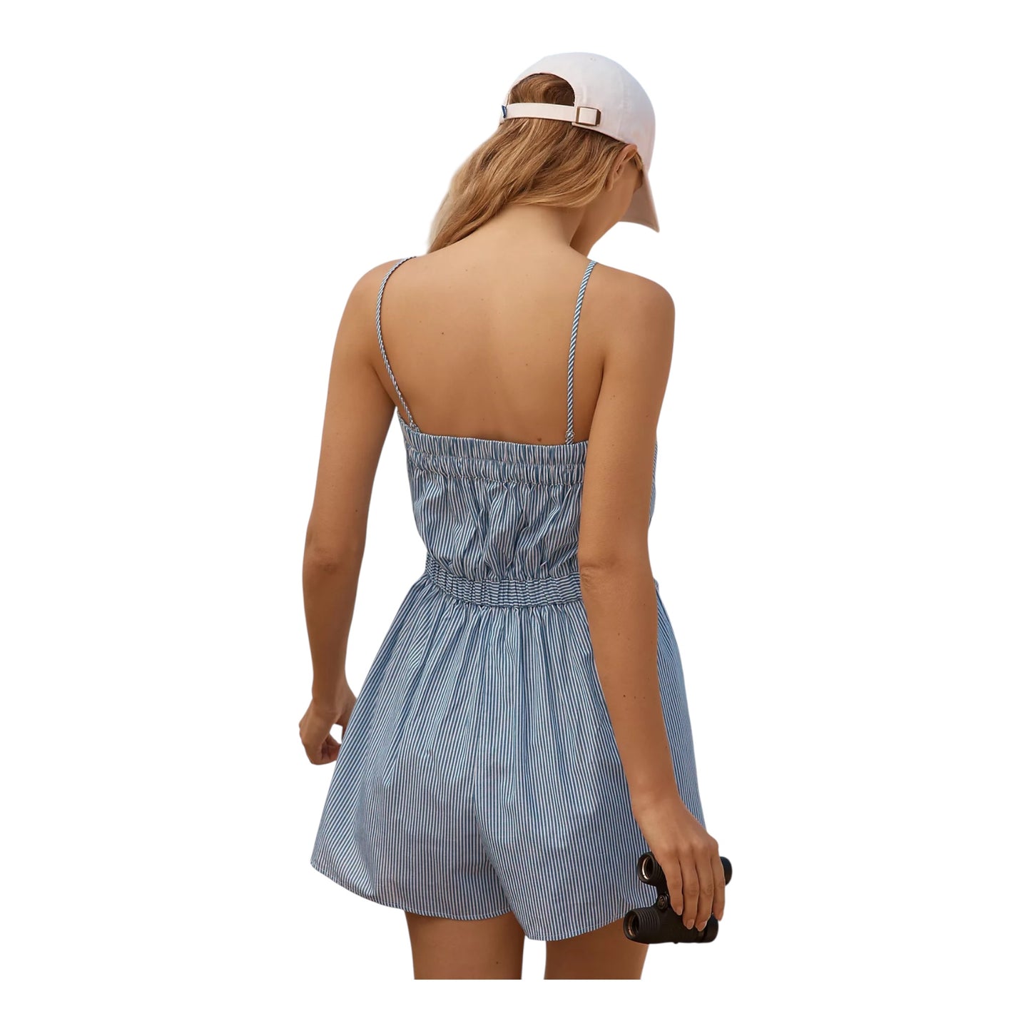 Sleeveless Poplin Romper size Large