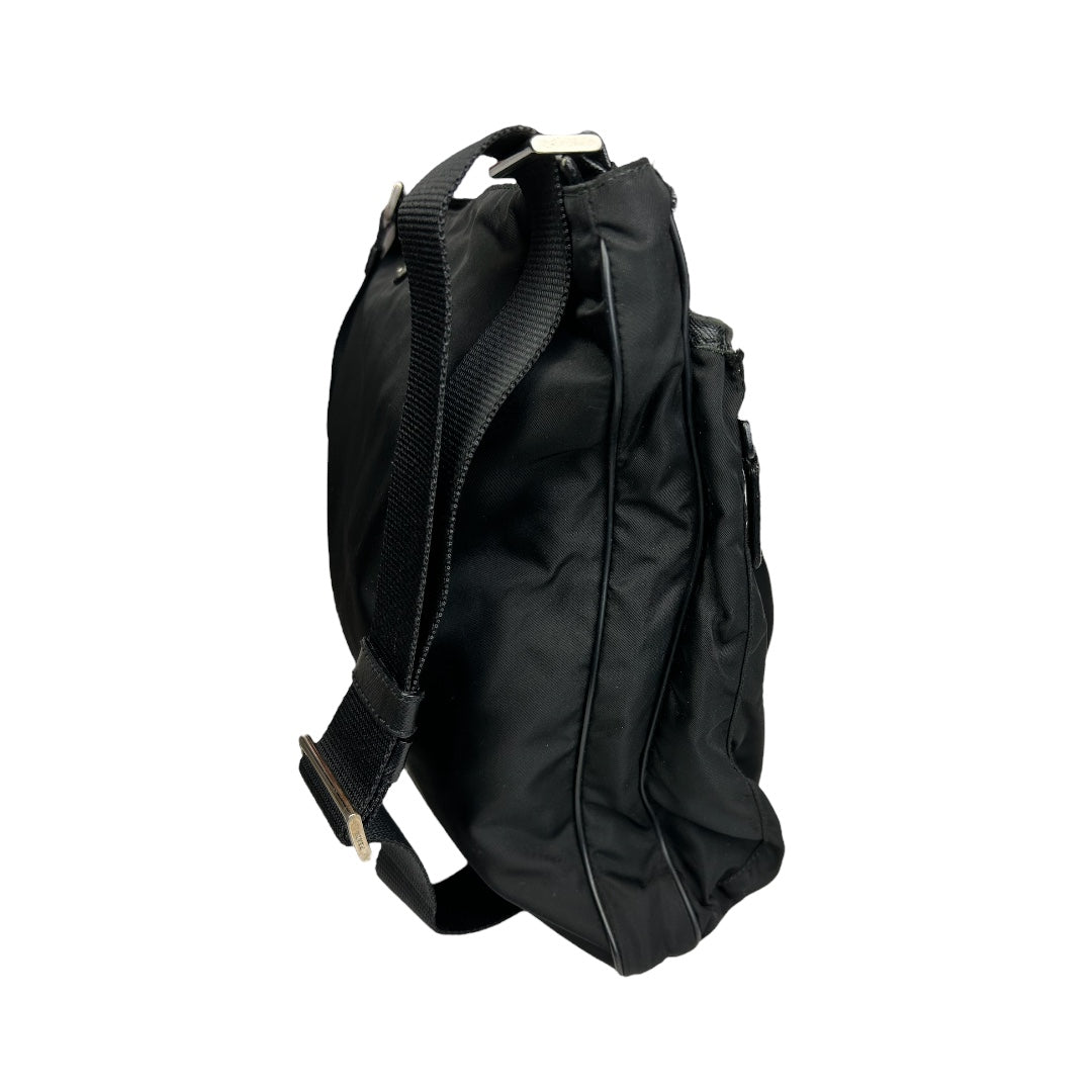 Nylon Messenger Crossbody Bag