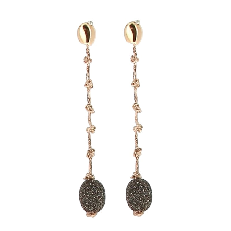 DNA Shine Knotted Drop Earrings