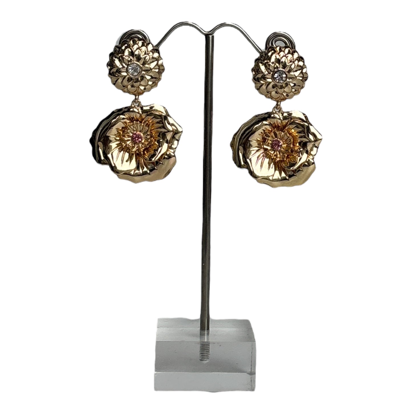 Two Flower Dangle Earrings