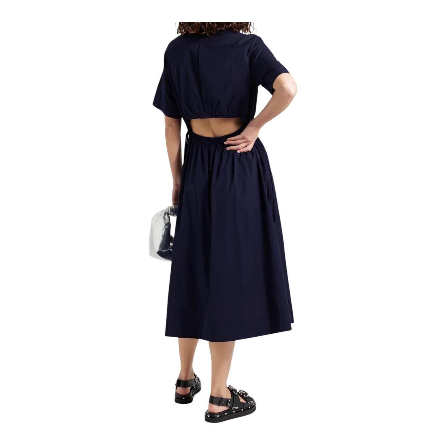 Ronan Cutout Cotton-Poplin Midi Dress size XSmall