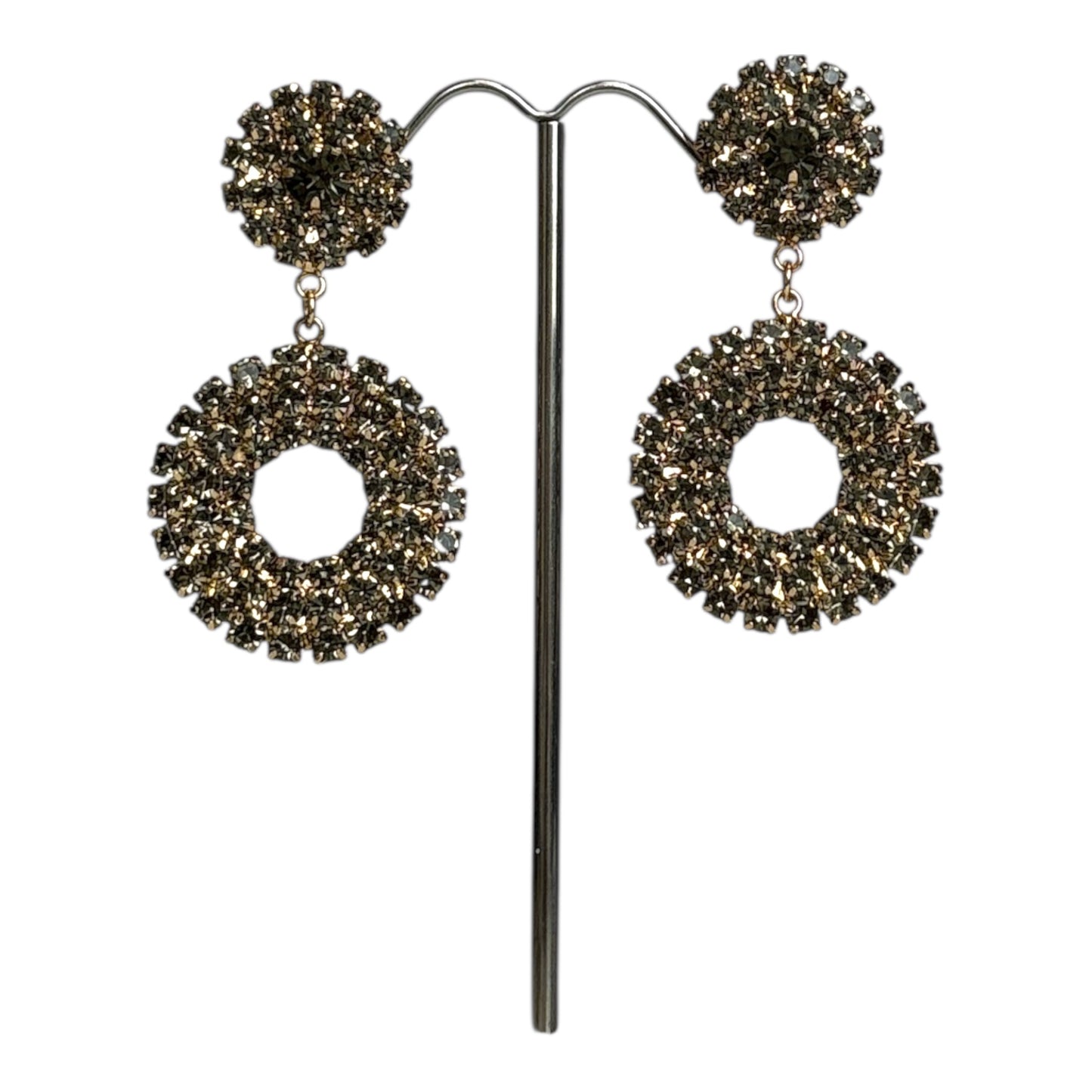 Crystal Circle Necklace & Earring Set