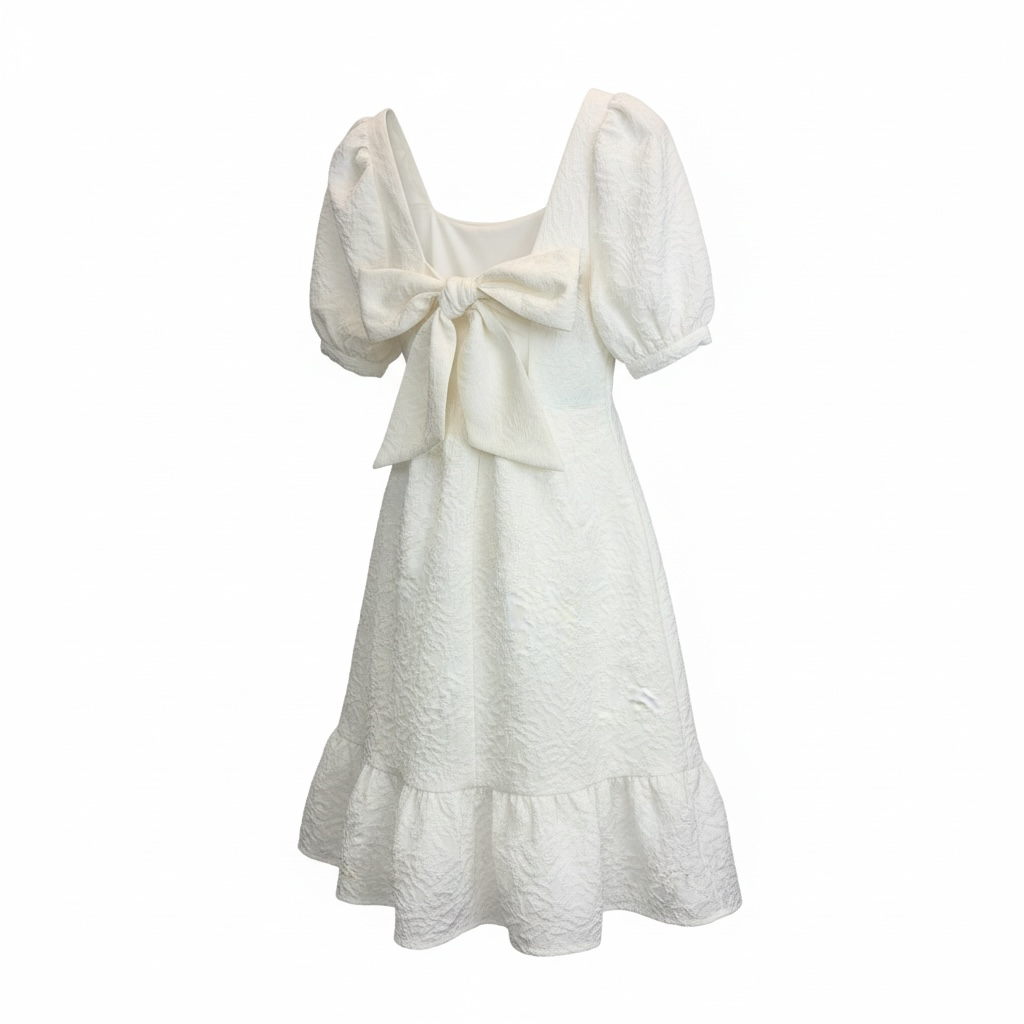 Textured Puff Sleeve Dress size Small NWT