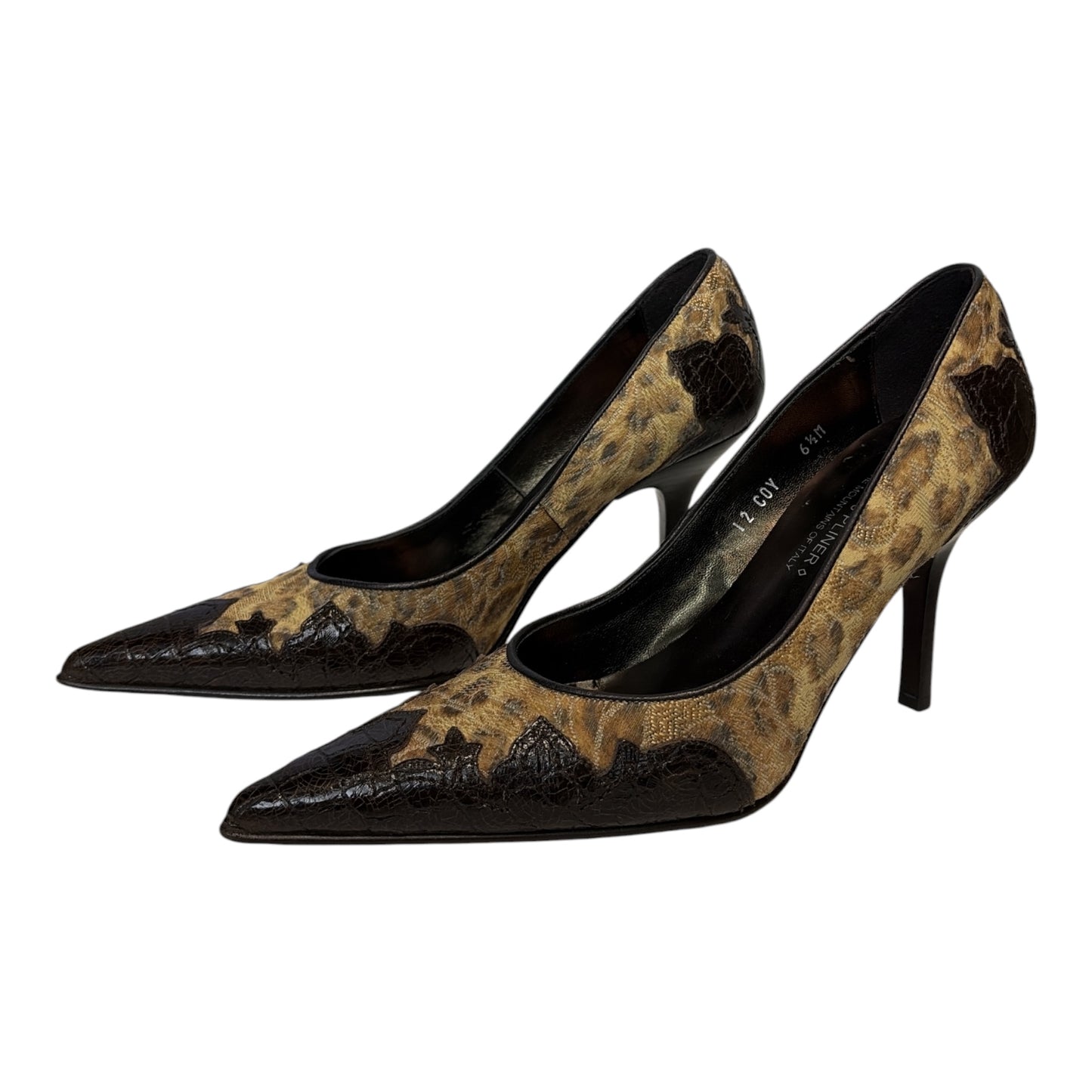Suede Animal Print Pump Shoes size 6.5