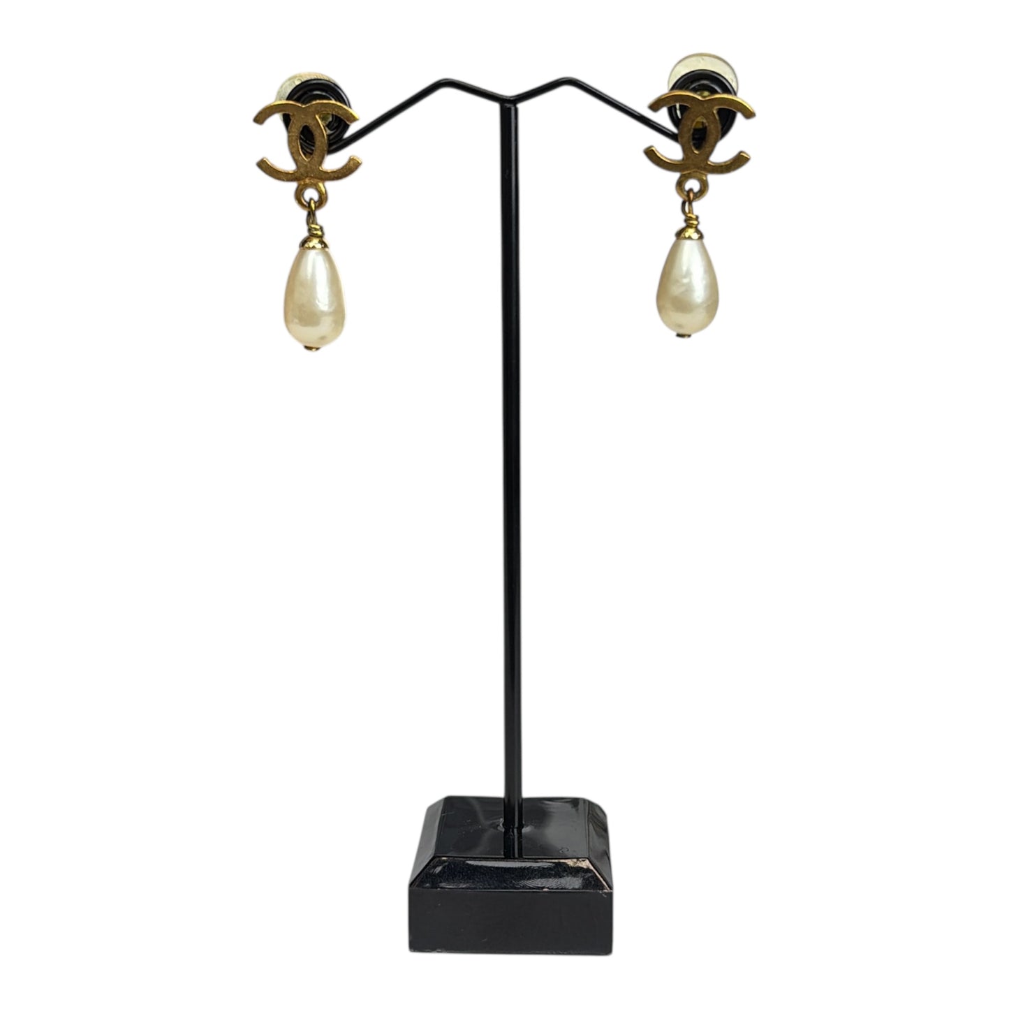 CC Faux Pearl Clip On Earrings