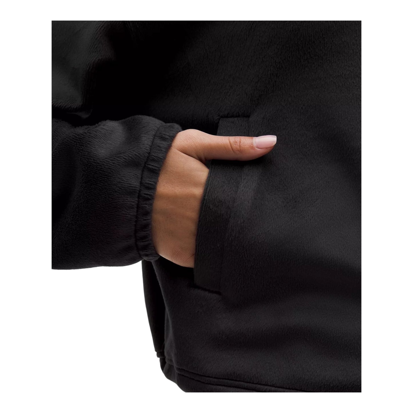 Plush Velour Oversized Half Zip size Small NWT