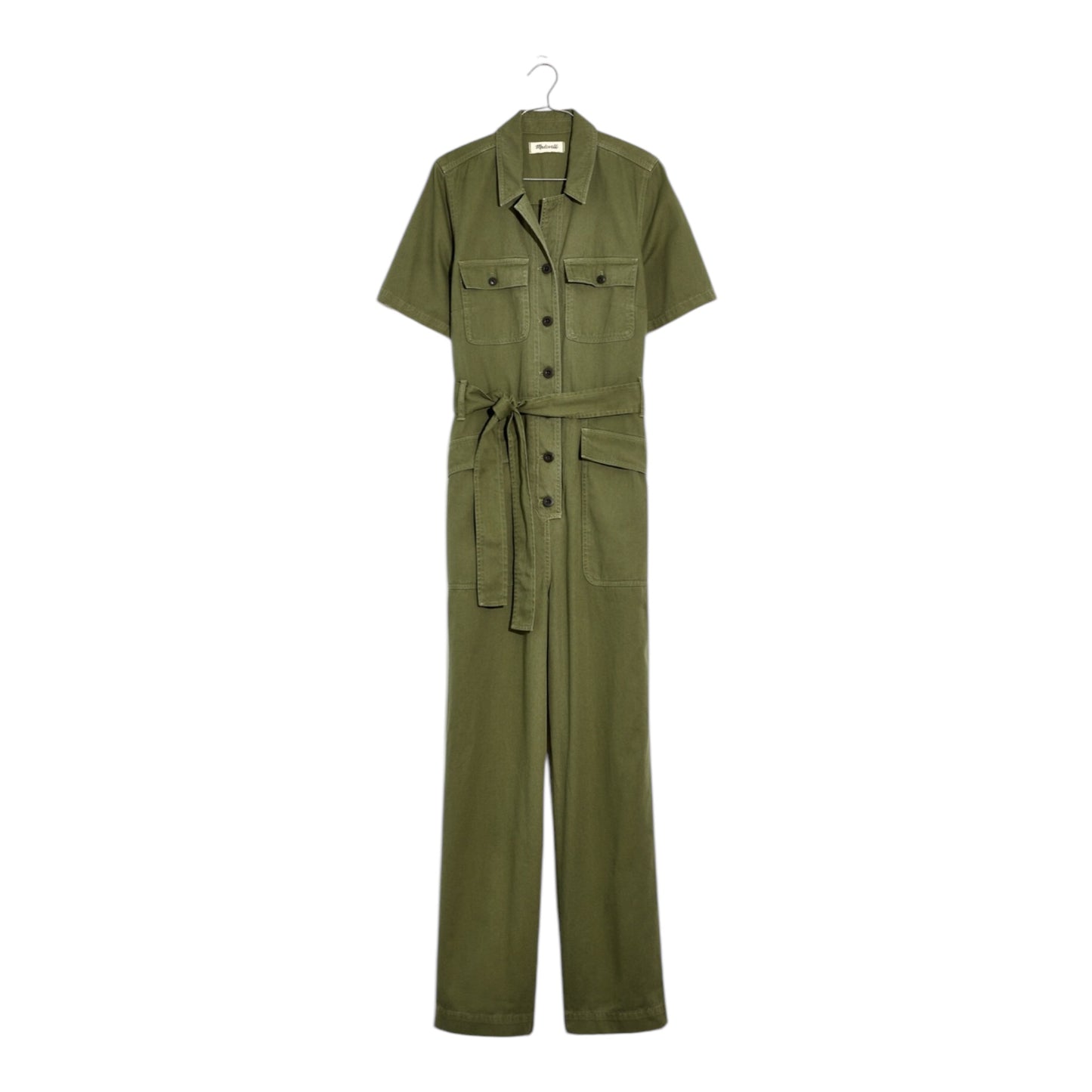 Tie-Waist Military Jumpsuit size Medium