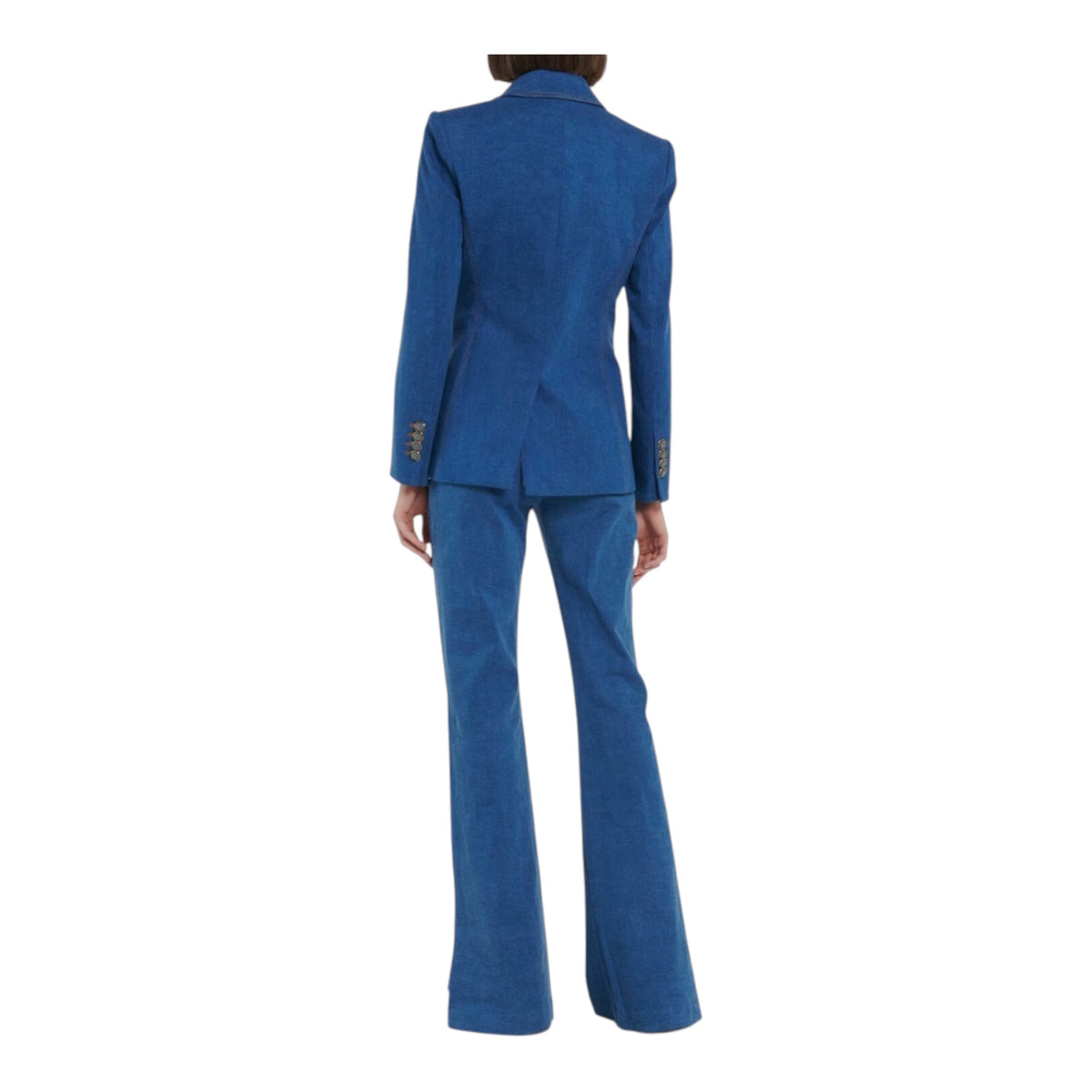 Naira Double-Breasted Denim Blazer size 4