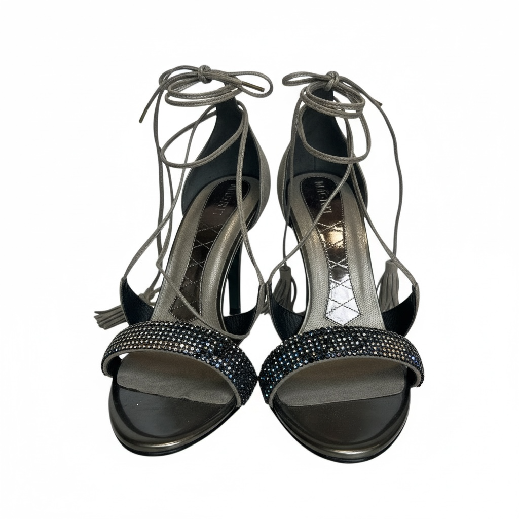 Crystal Tassel Tie Heels size 37.5