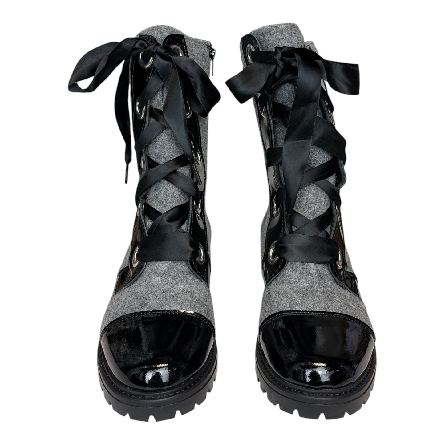 Wool and Patent Boots size 40
