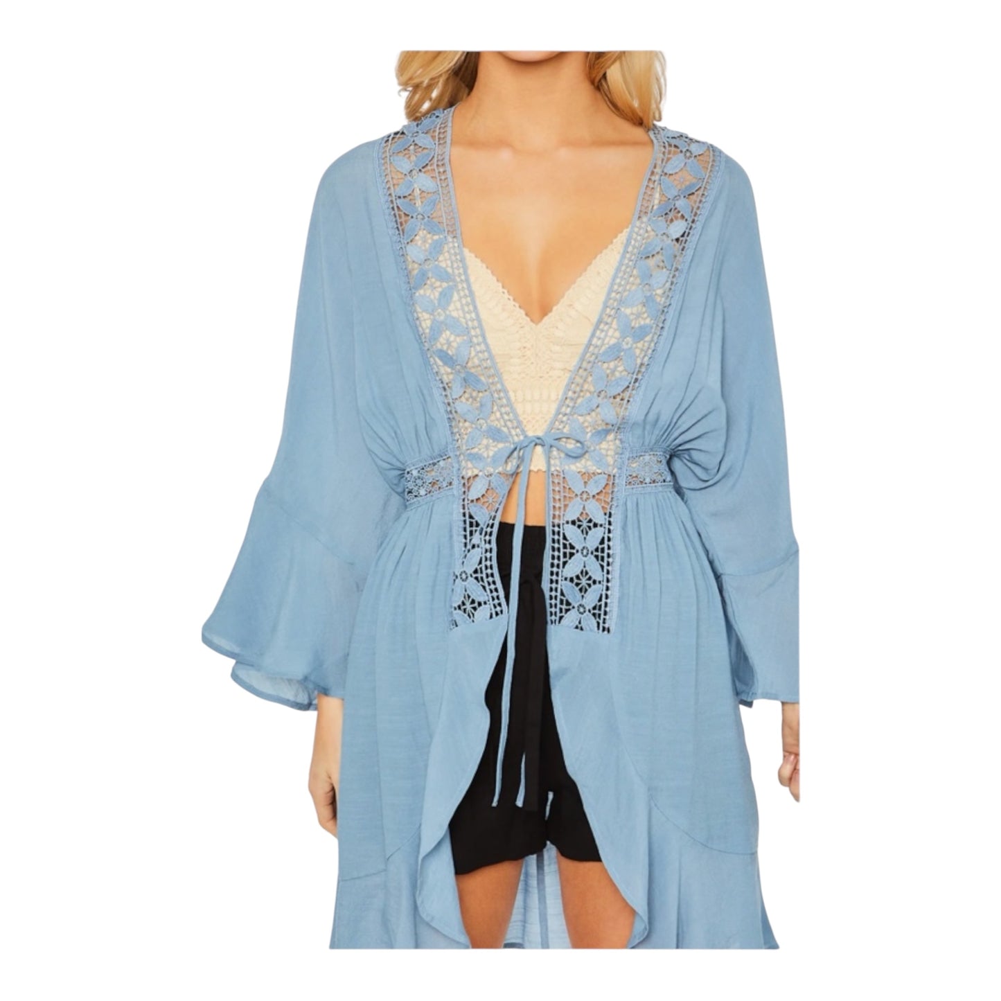 Crotchet Lace Kimono size Large NWEW WITH TAGS