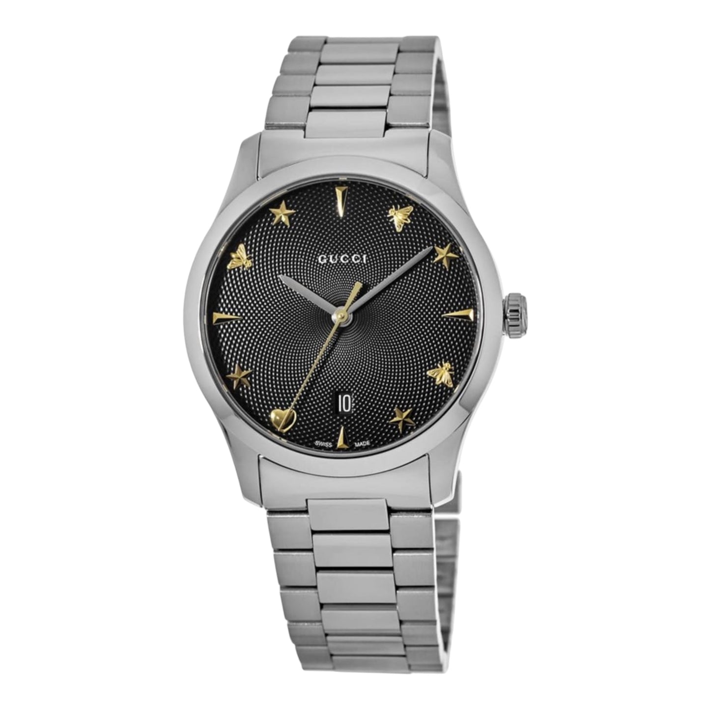 G-Timeless Black Dial 38mm Steel Women's Watch New in Box