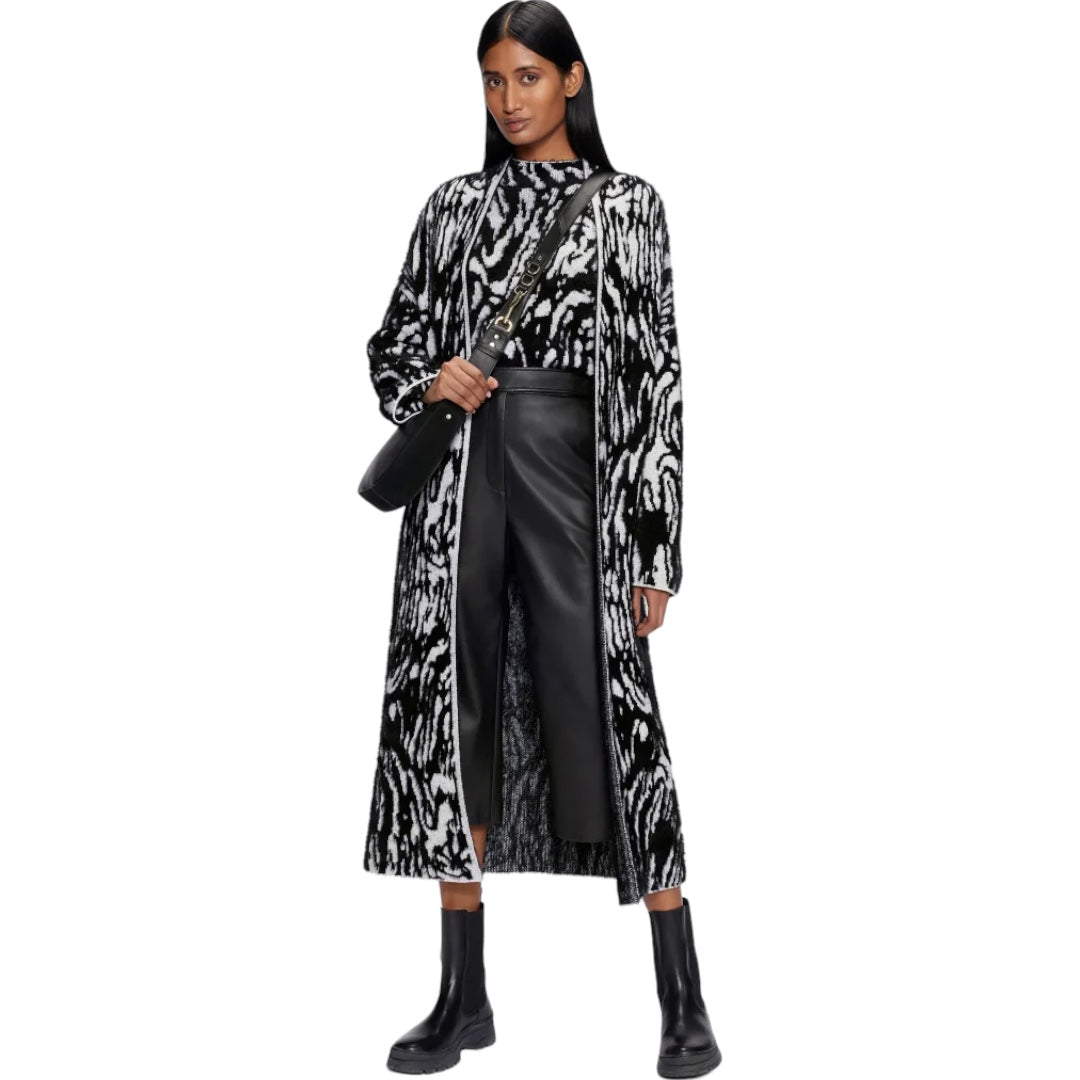 Ttarra Long Jacquard Cardigan Medium
