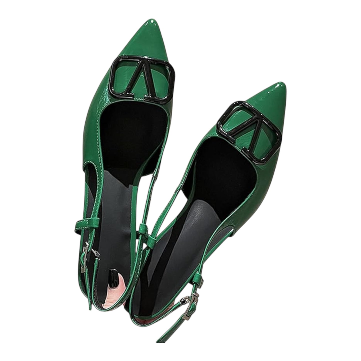 Pointed Toe Kitten Heel Slingback Shoe Size 9
