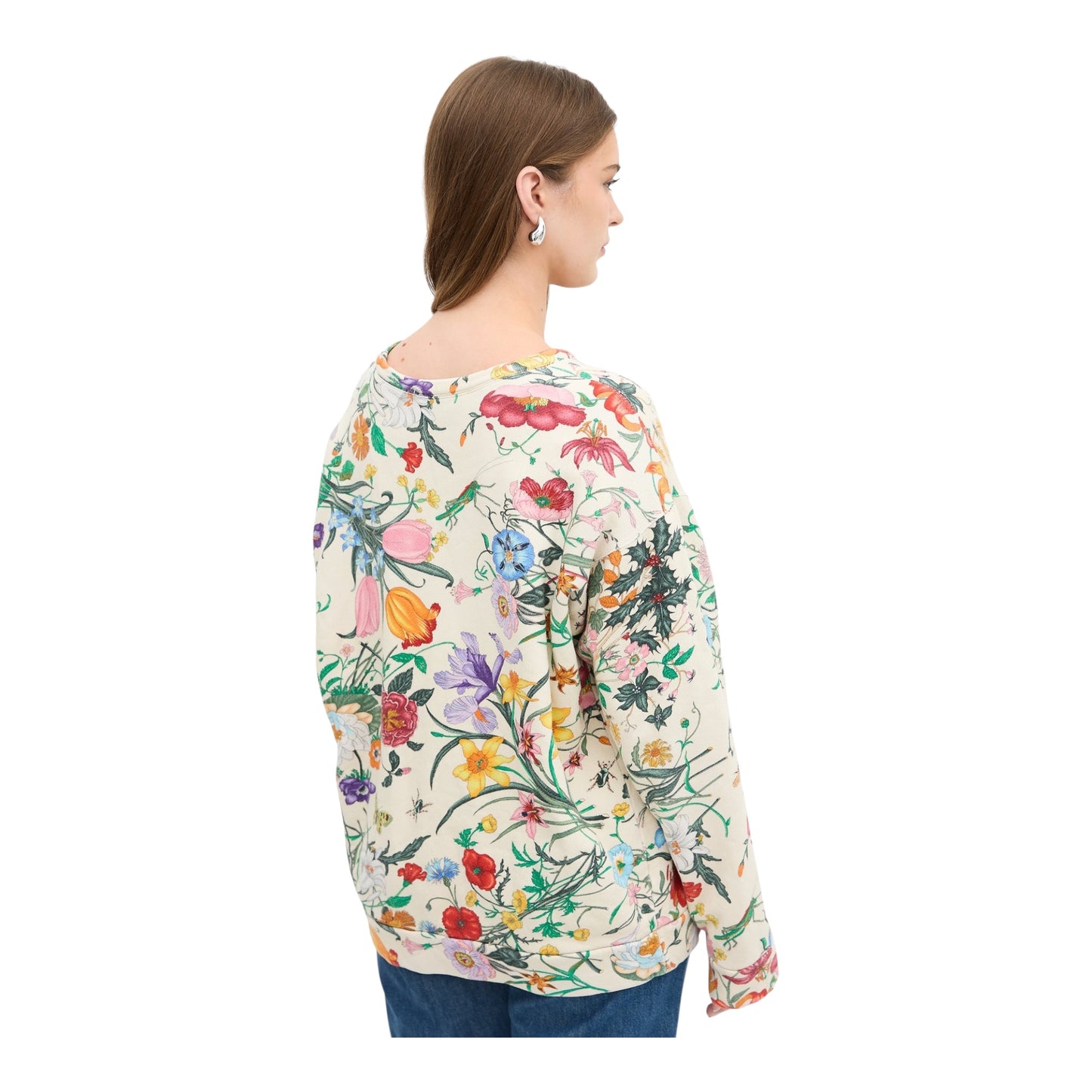 Floral Logo Crewneck Sweatshirt size Small