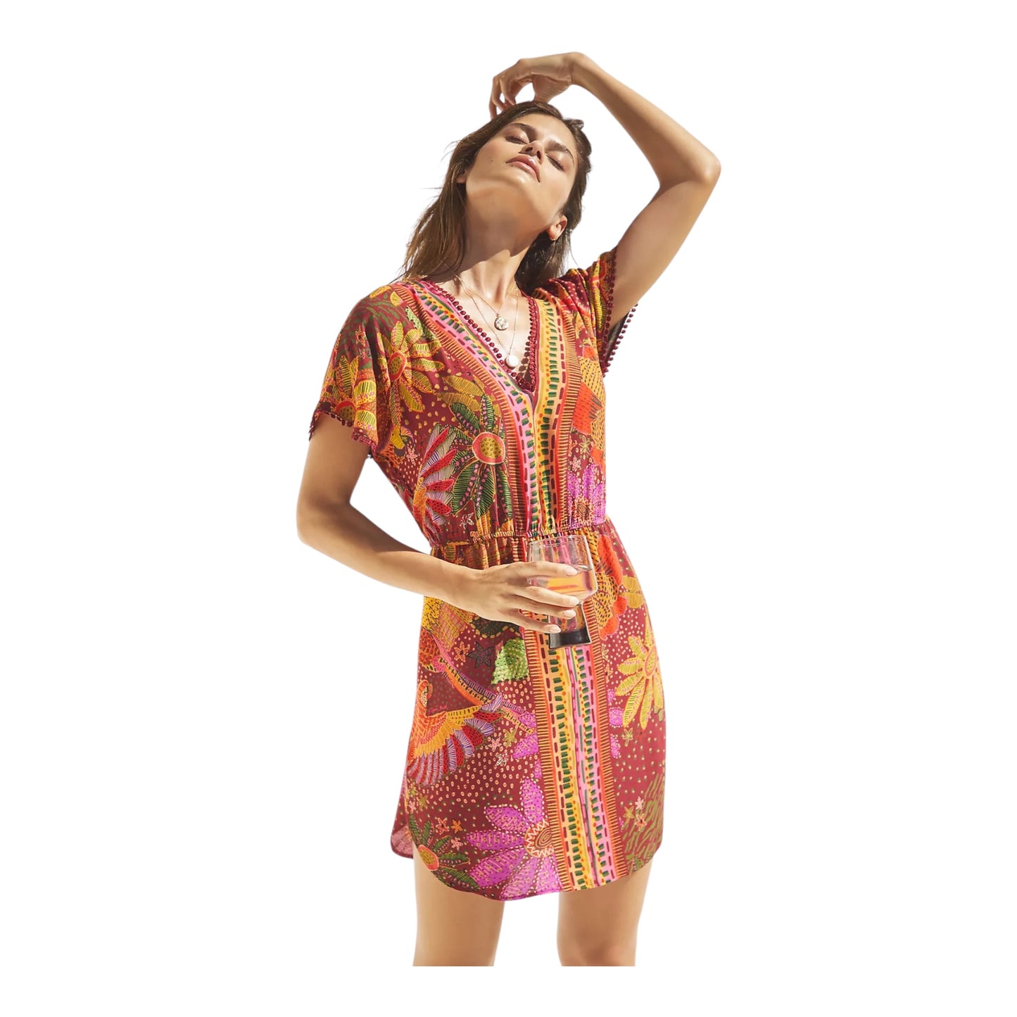 V-Neck Cover-Up Mini Dress size Small