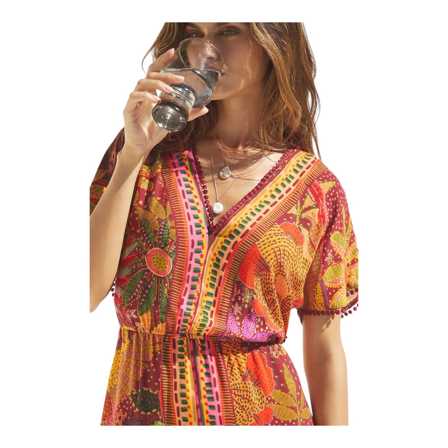 V-Neck Cover-Up Mini Dress size Small