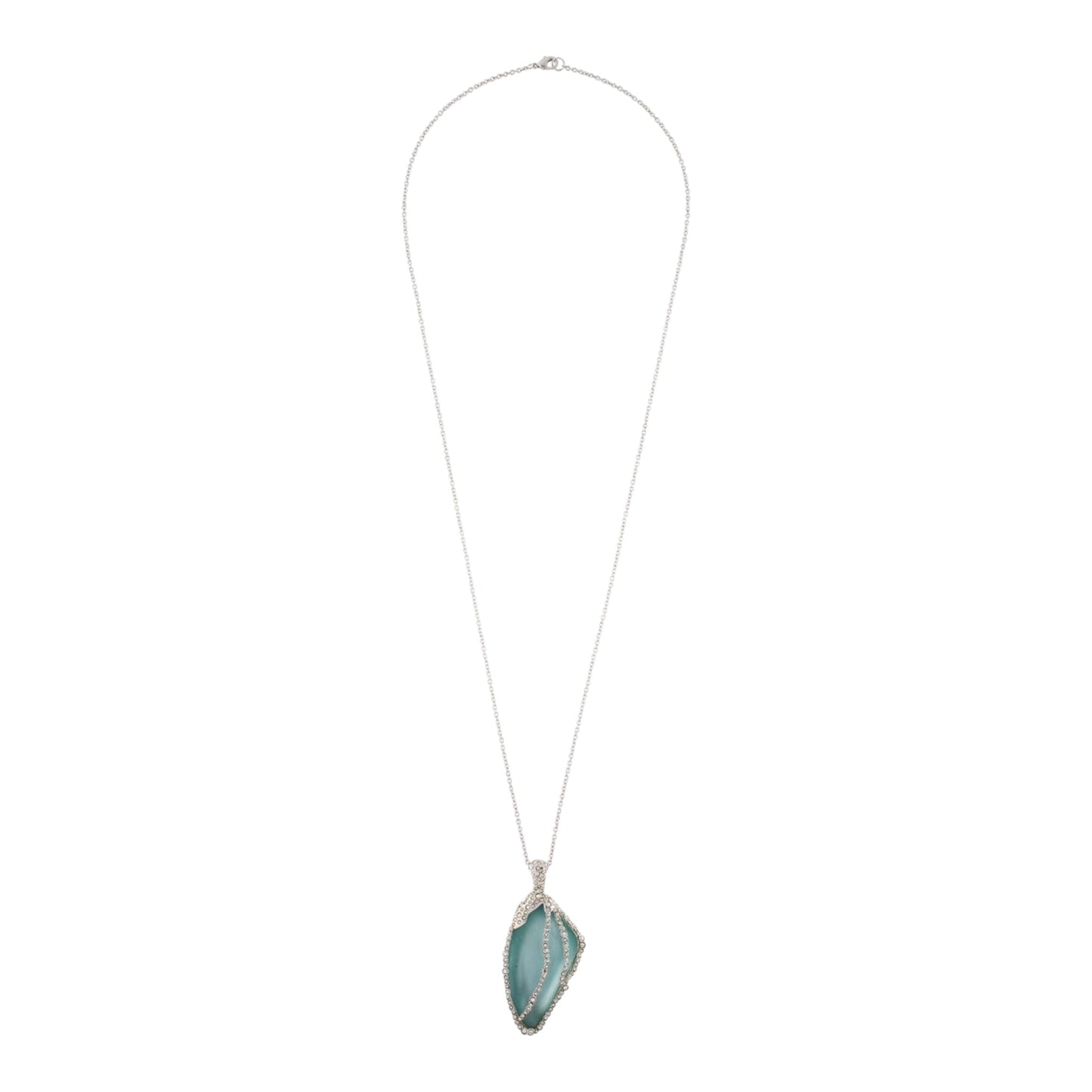 Jardin de Mystère Crystal Caged Butterfly Wing Pendant Necklace