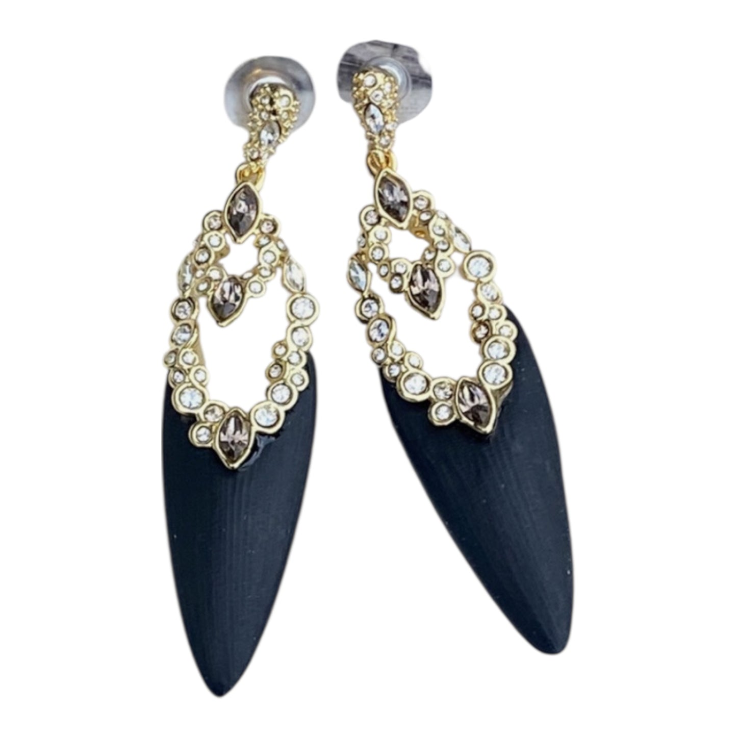 Lucite & Crystal Lace Imperial Earrings