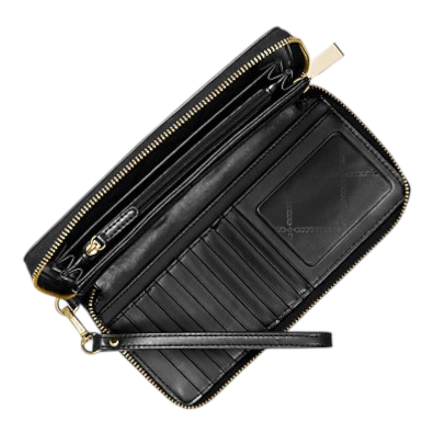 Leopard-Print Calf Hair Continental Wristlet