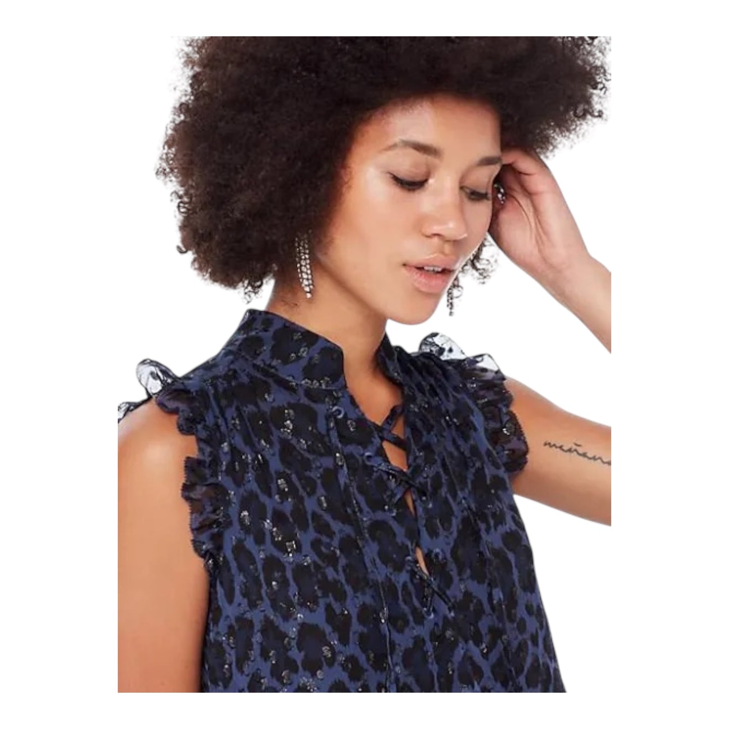 Leopard Clip Dot Top size 14