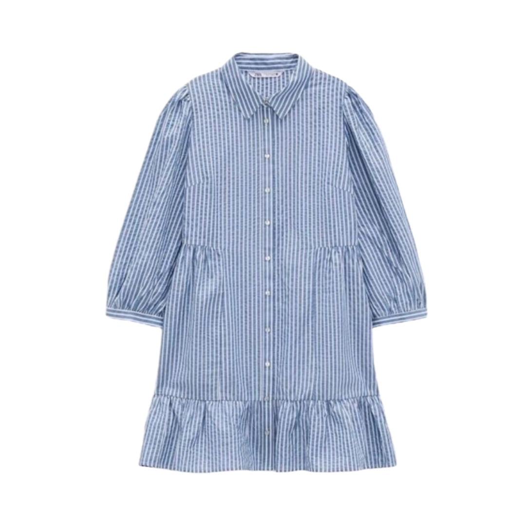 Poplin Stripe Dress size Medium New with Tags