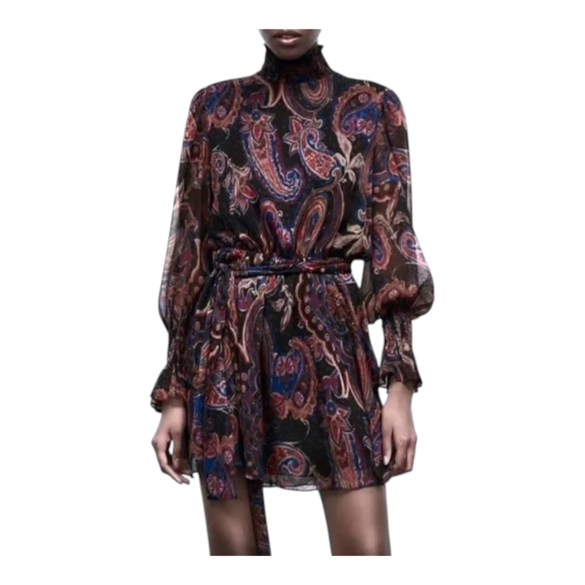 Paisley Printed Mini Dress size Large