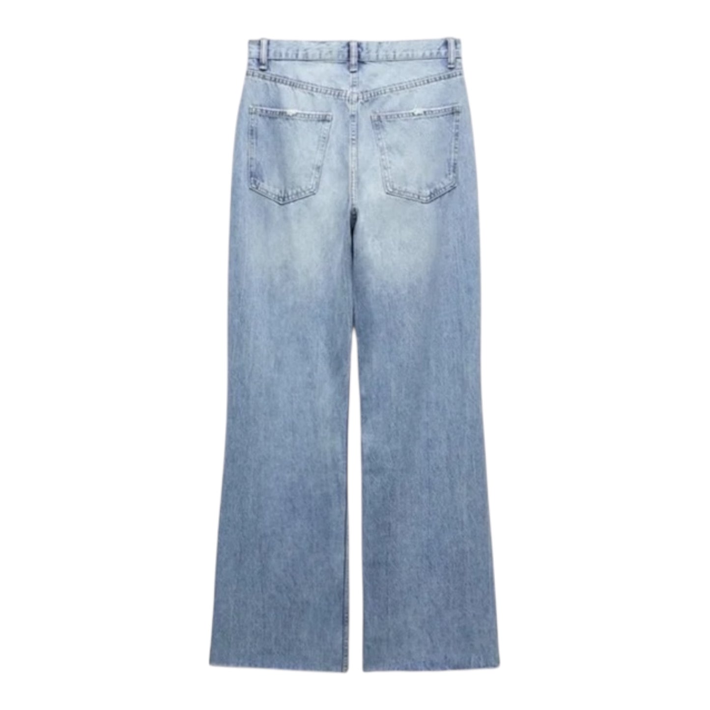Ripped High Rise TRF Wide Leg Jeans size 4(36)