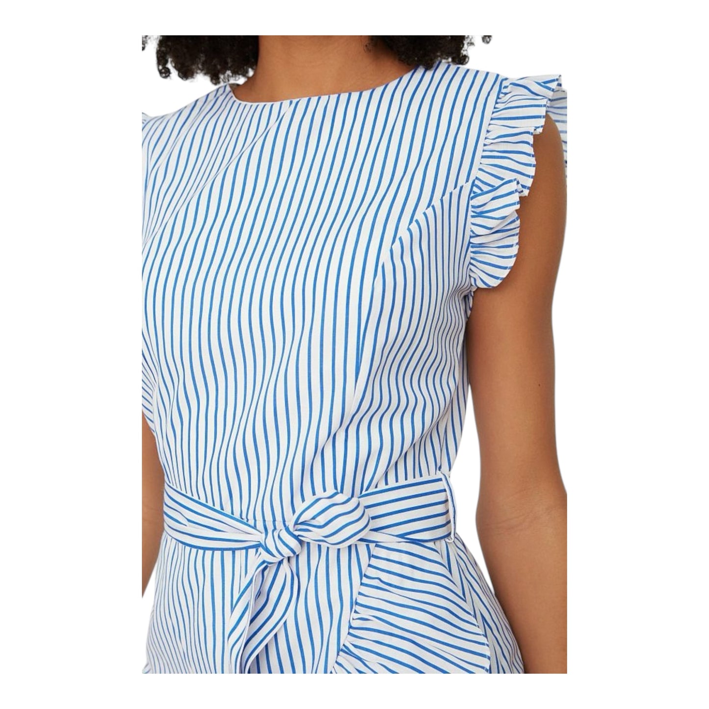 Belted A-line Striped Mini Dress size 38 New with Tags