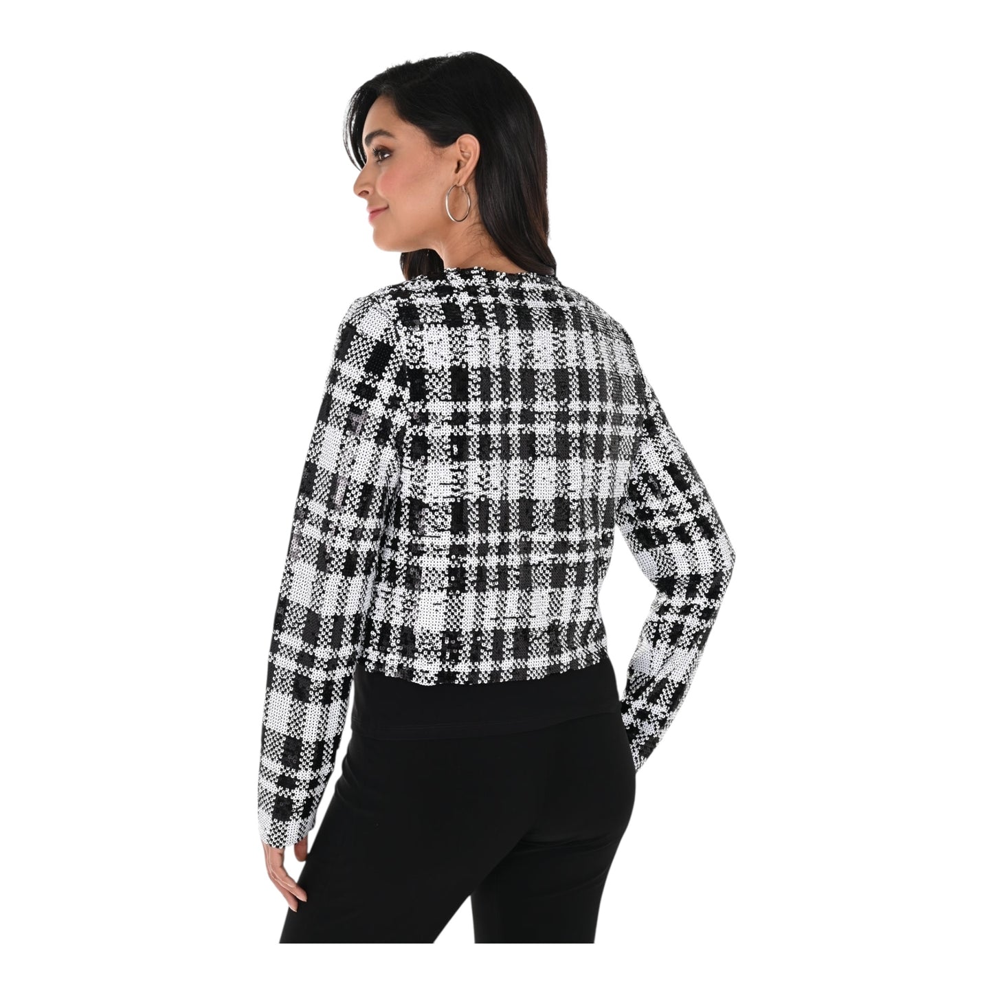 Plaid Sequin Jacket size XS