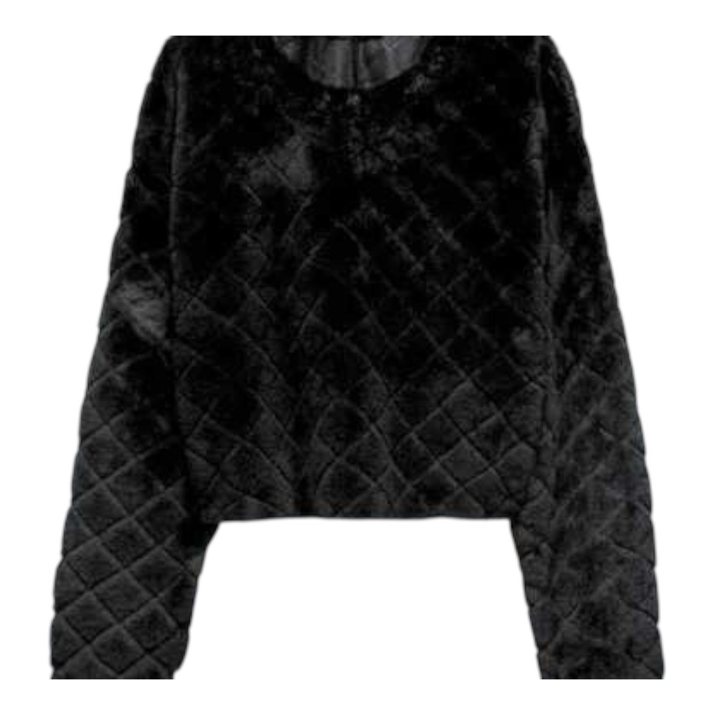 Cropped Faux Fur Top size Small
