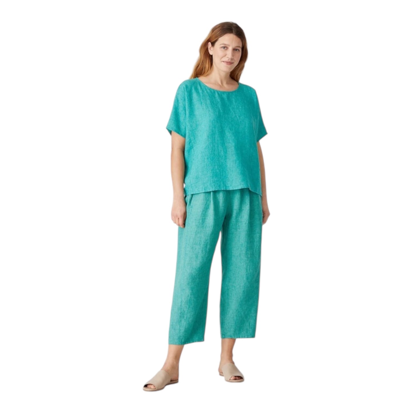 Washed Organic Linen Delave Lantern Pant size Medium