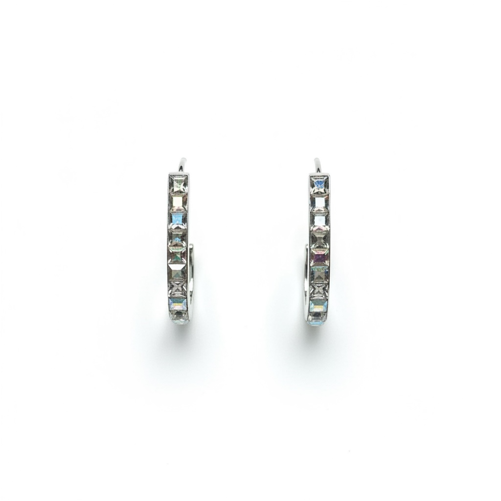 AB J hook Crystal Earrings