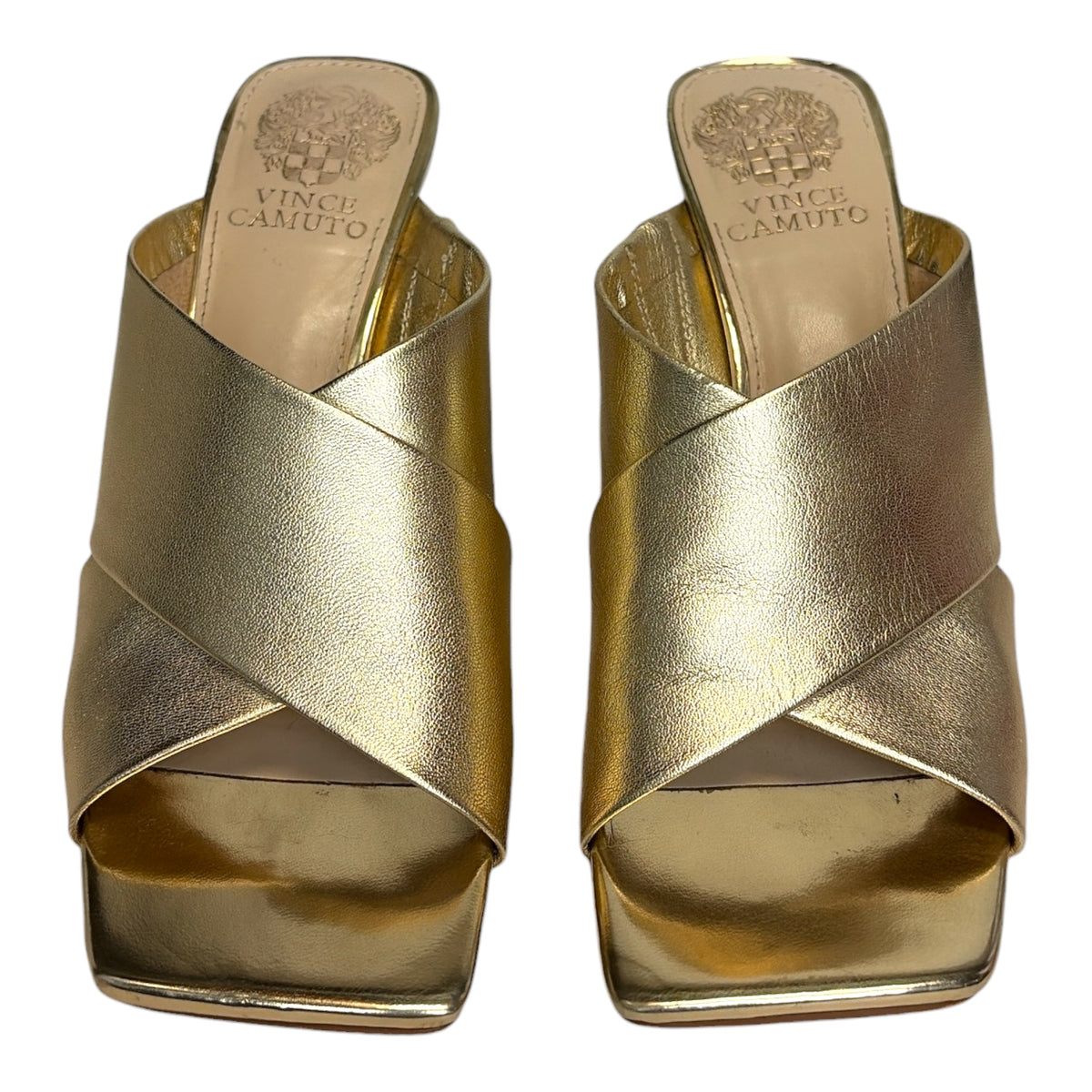 Metallic Crisscross Heels size 7.5/8