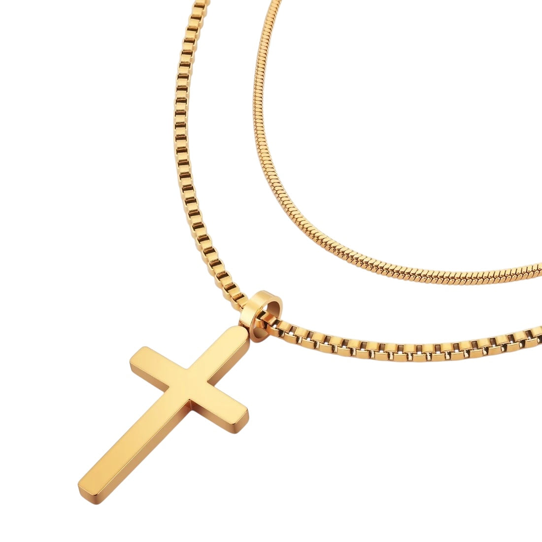 Classic Cross & Square Chain NEW