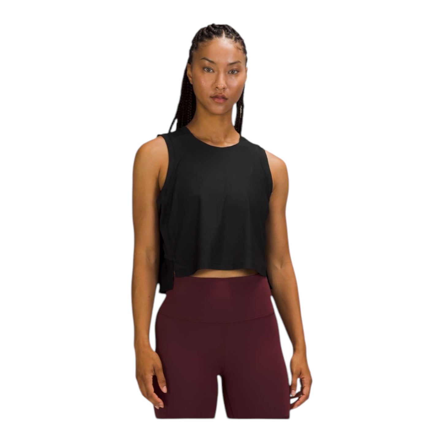 Mesh Back Cropped Train Tank Top size 6