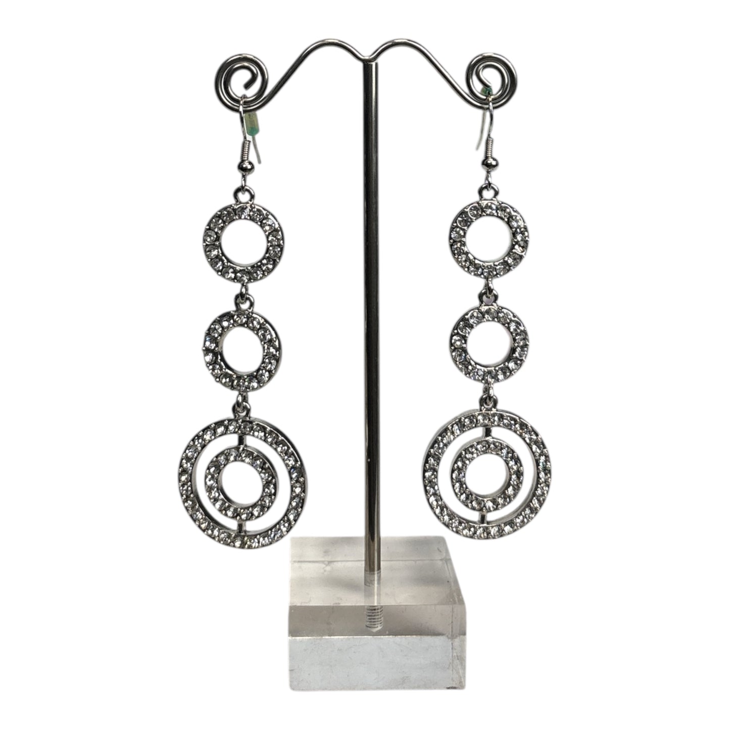 Triple Circle Crystal Dangle