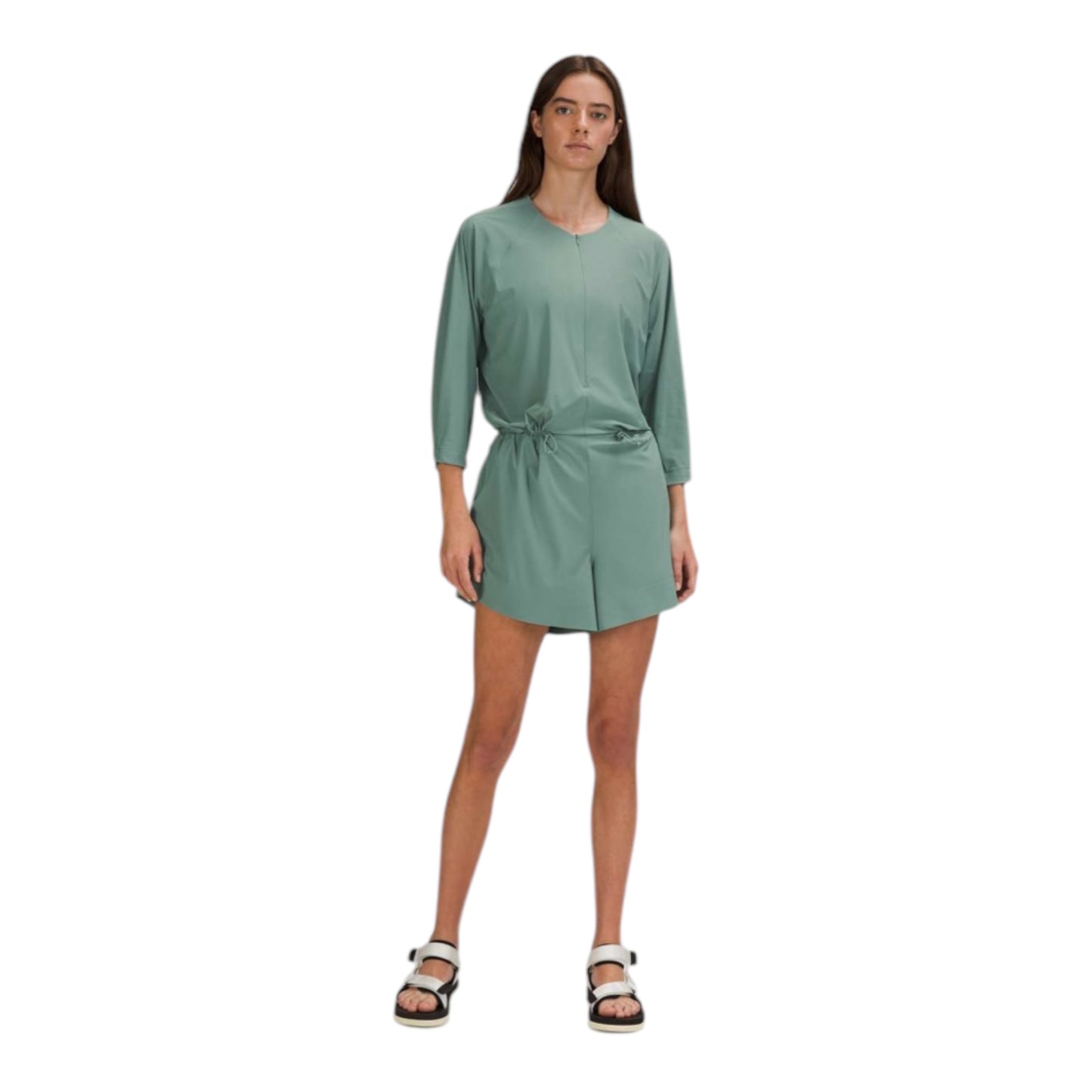 High Neck UVP Zippered Romper size 6