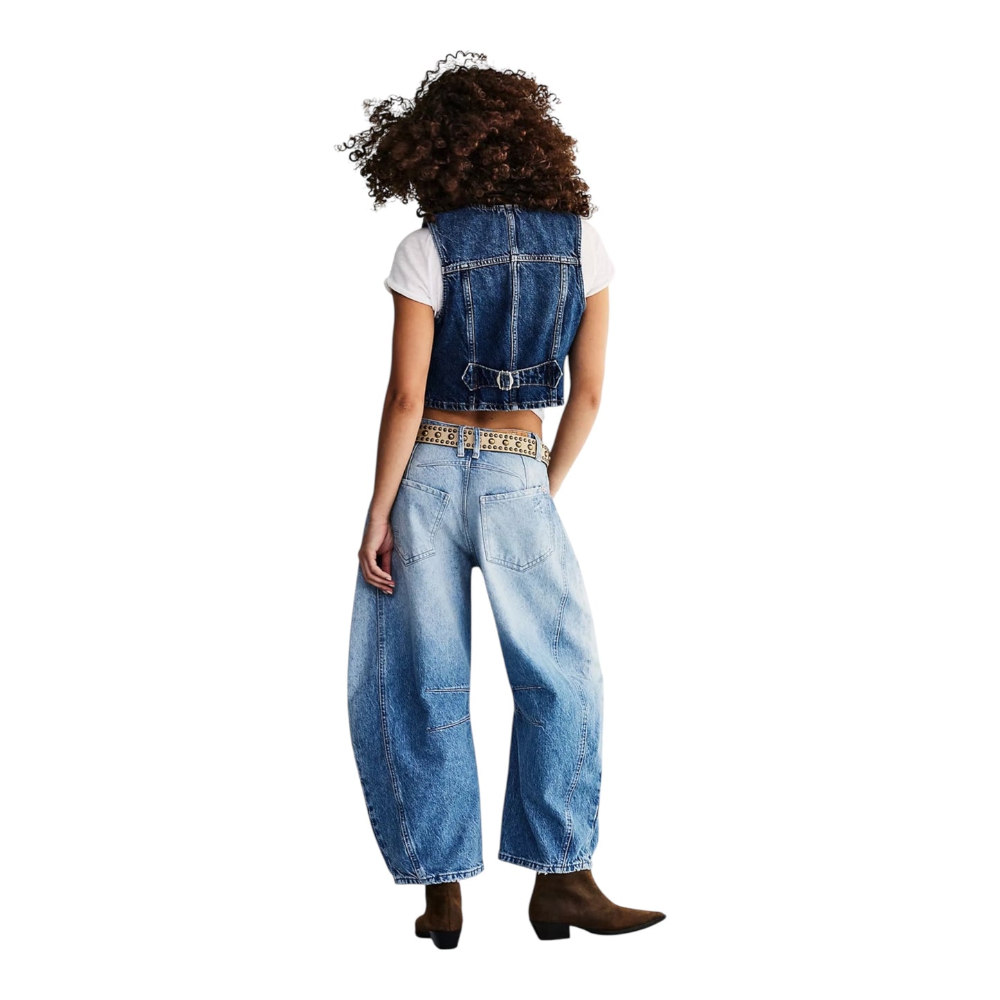 Good Luck Mid-Rise Barrel Jeans size 30