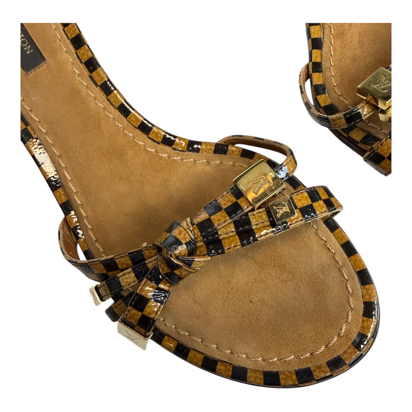 Damier Patent Leather Kitten Shoes size 36