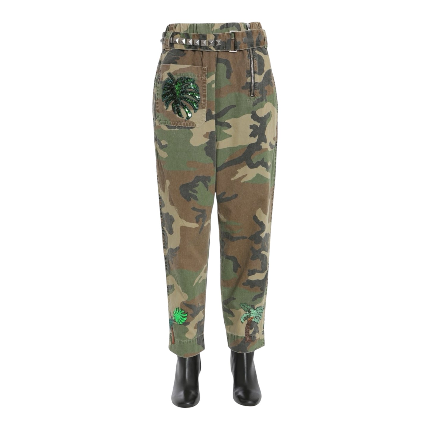 High Waist Camouflage Denim Trousers size 2