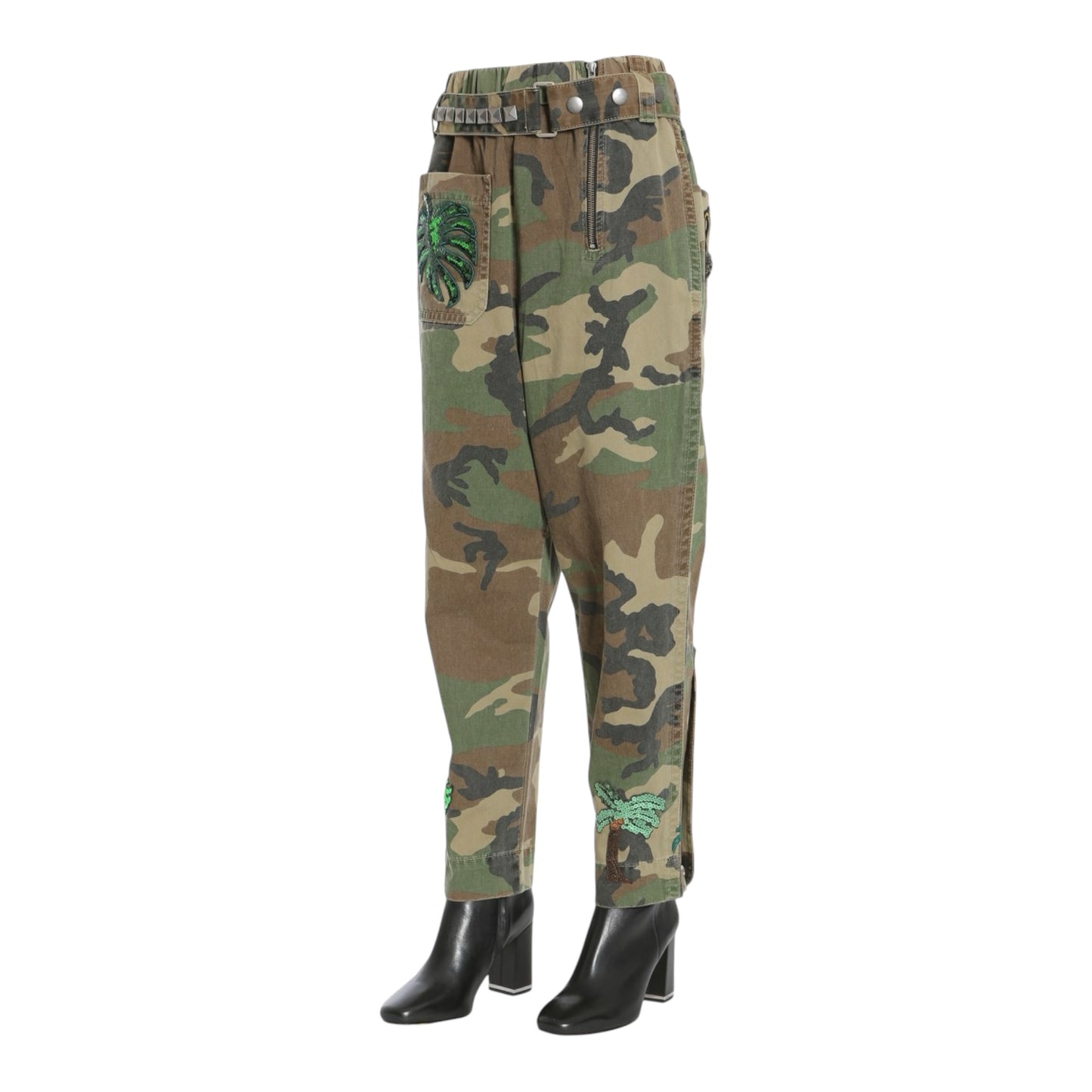 High Waist Camouflage Denim Trousers size 2