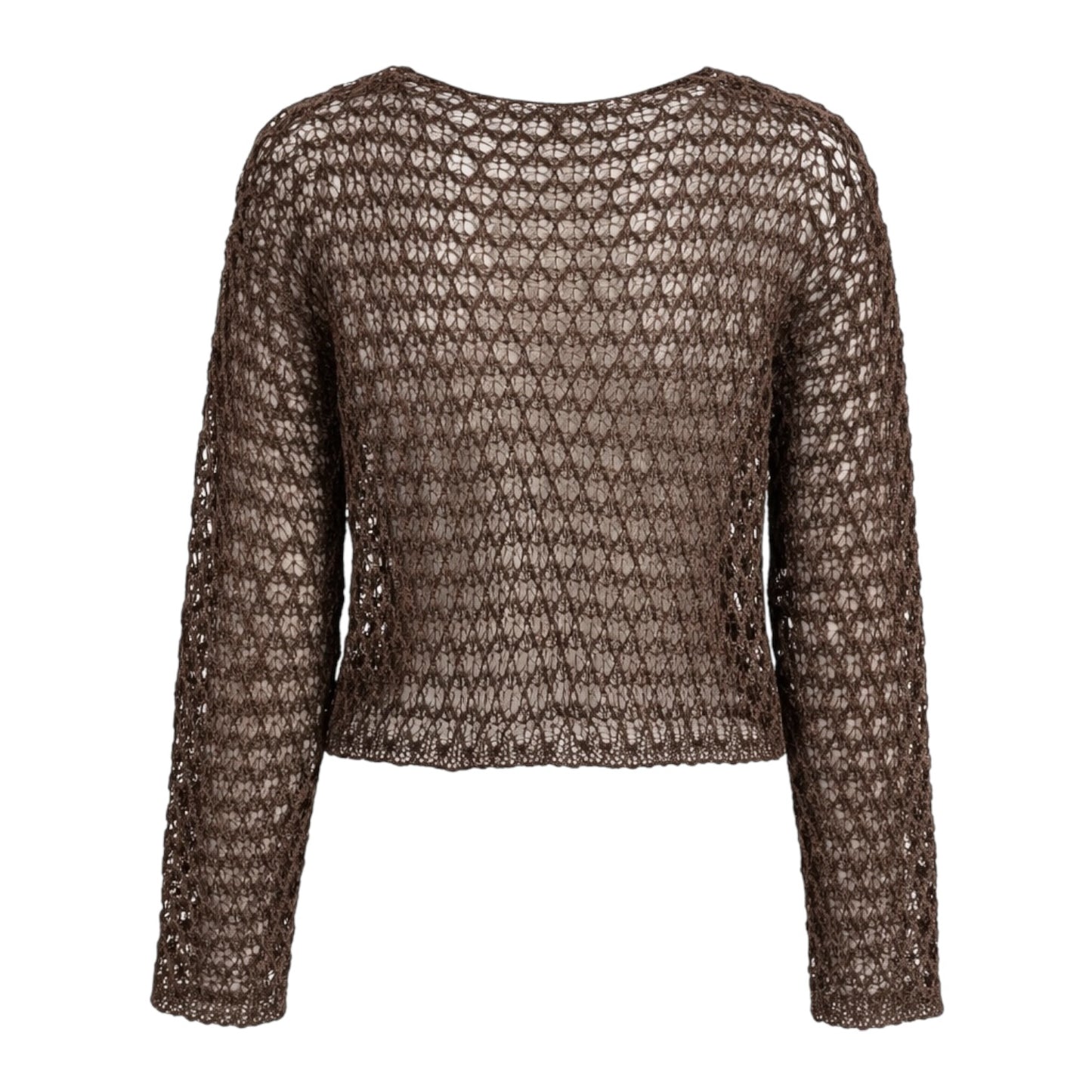 Open Knit Crochet Sweater size M