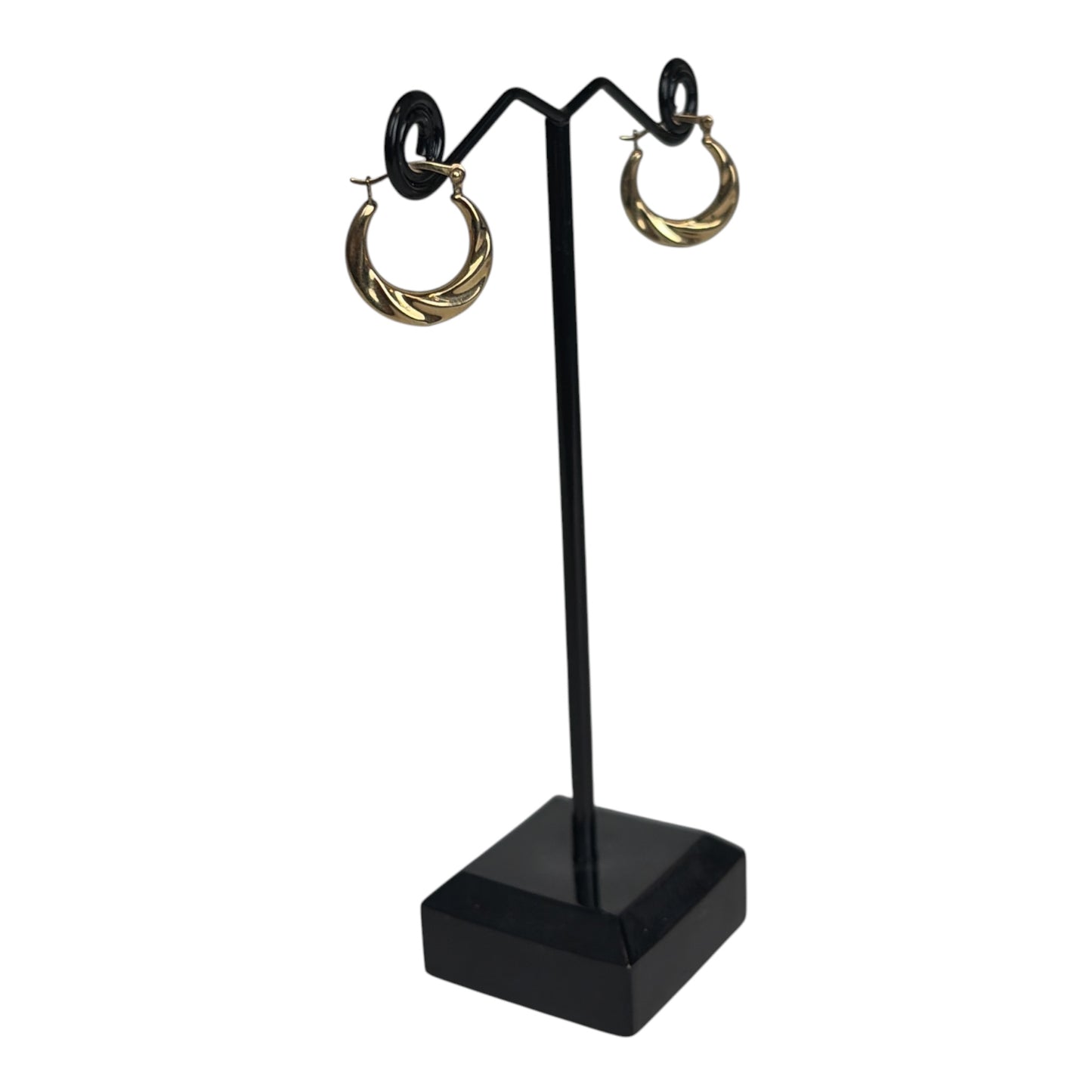10k Twisted Hoop Earrings
