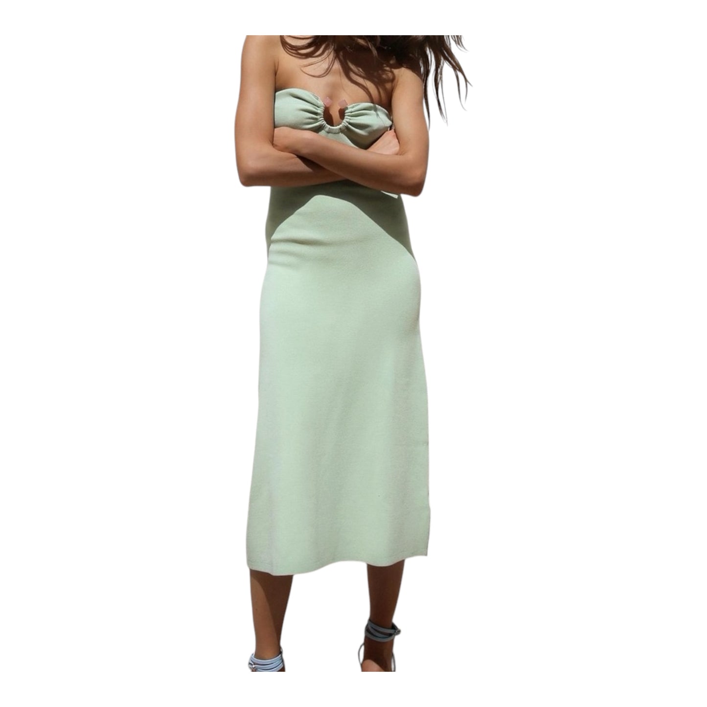 Strapless Knit Midi Dress size Small