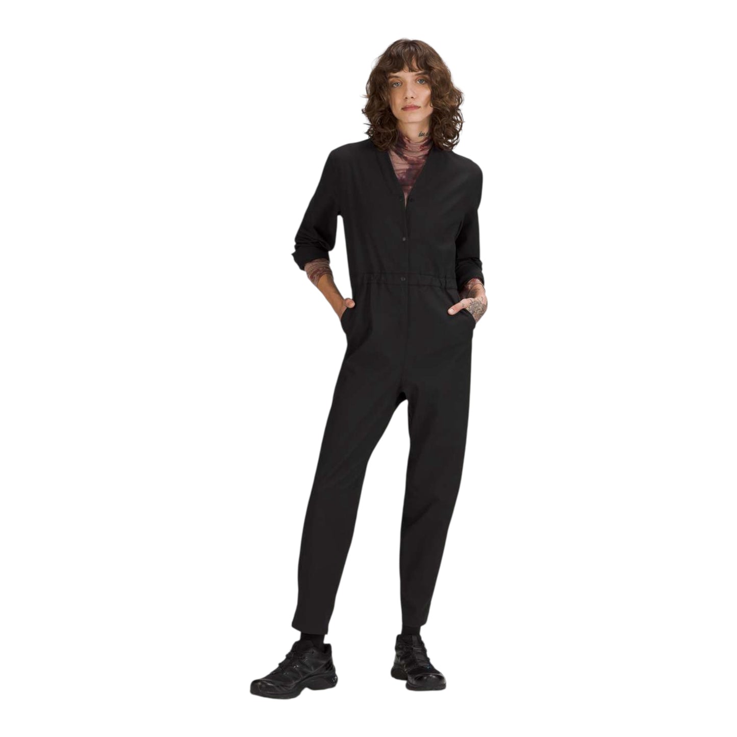Wool-Blend Long Sleeve Jumpsuit size 6