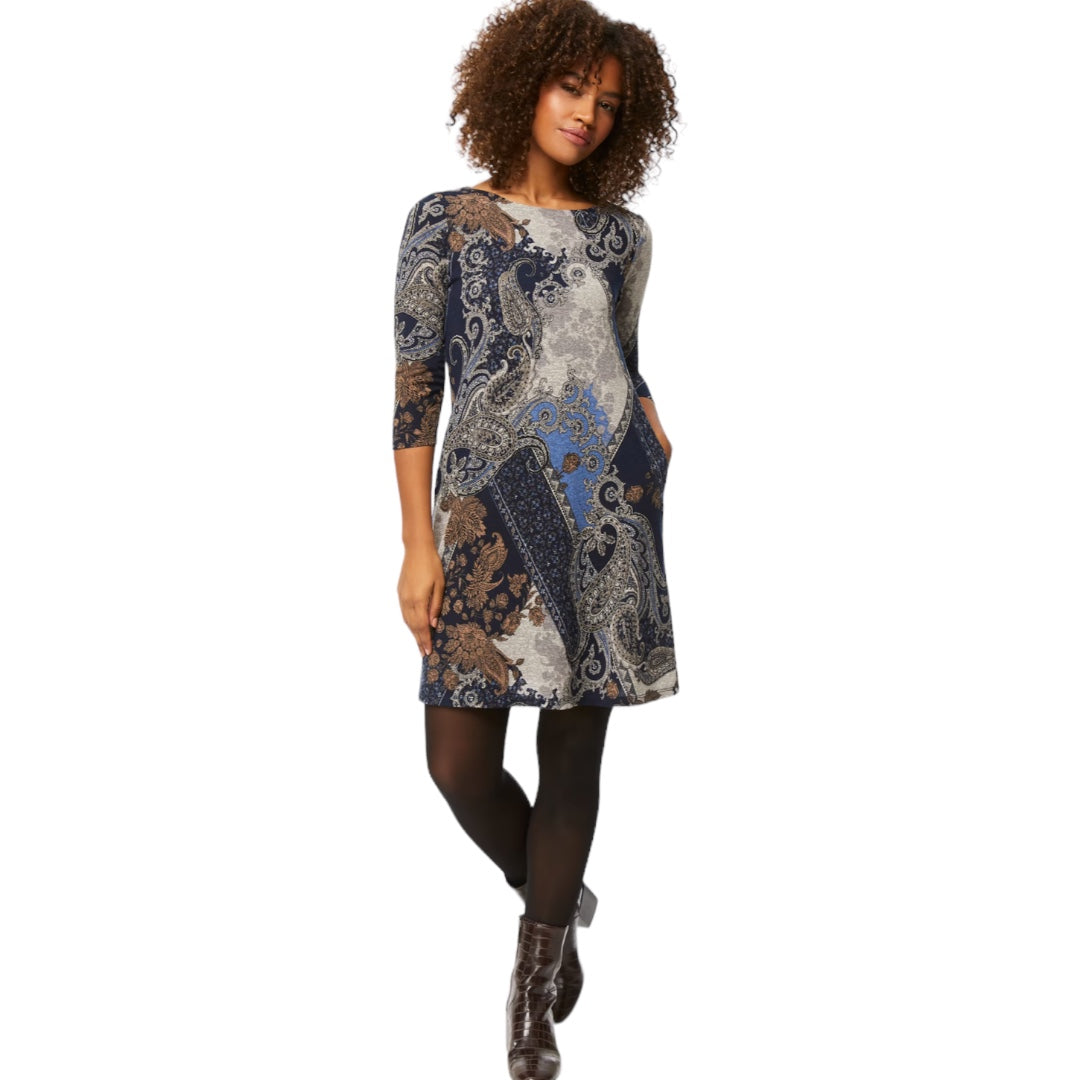 3/4 Sleeve Paisley Dress Size 14