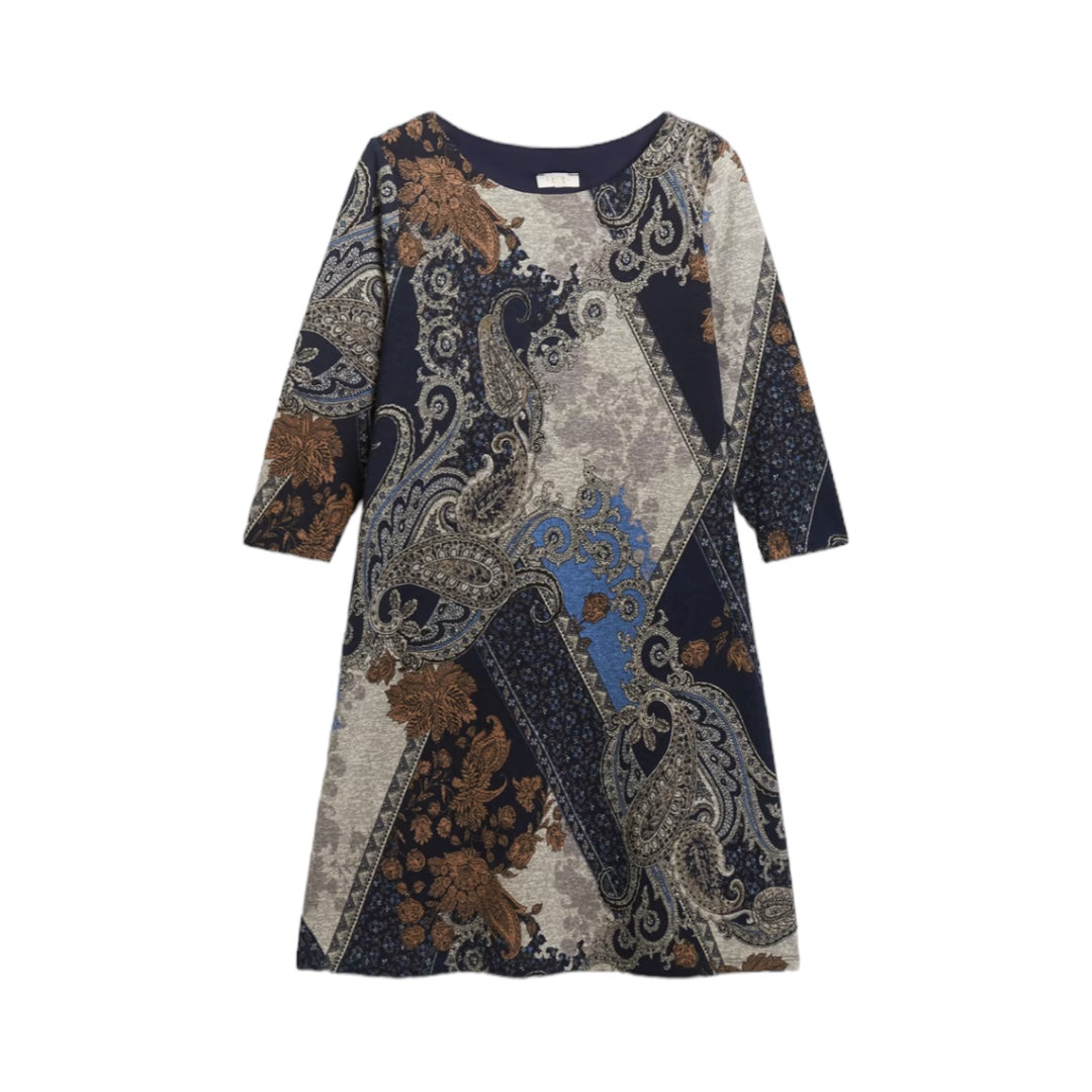 3/4 Sleeve Paisley Dress Size 14